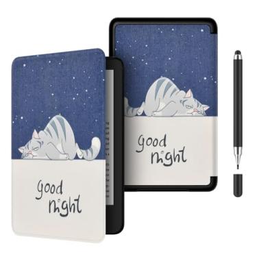 Imagem de Akacy Capa com padrão pintado para Kindle paperwhite de 15.2 cm 10 Geração (2018, modelos PQ94WIF). Capa traseira de borracha TPU de silicone flexível fina e macia com cantos reforçados (14)