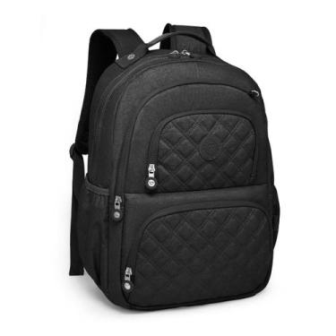 Imagem de Mochila De Costa Kika Feminina Tactel Com Gliter E Chaveiro - D Presen