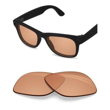 Imagem de BLAZERBUCK Lentes de reposição de policarbonato compatíveis com RayBan Meta Wayfarer RW4006 50 mm - Café