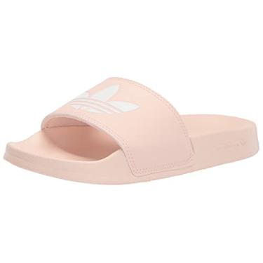 Imagem de adidas Originals Tênis feminino Adilette Lite, cor rosa/branco/rosa, 39, Rosa matizado/branco/rosa
