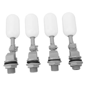 Imagem de SUNGOOYUE Válvula de Esfera Flutuante de Plástico 4 PCS DN15 Válvula Flutuante de Umidificador de Tanque de água de 1/2 Polegada Com Braço Ajustável para Piscinas, Aquários, Reservatórios, Material