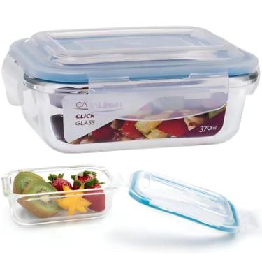 Imagem de Pote de Vidro Hermético 370ml para Alimentos com Tampa Vedante Próprio para Freezer e Micro-ondas