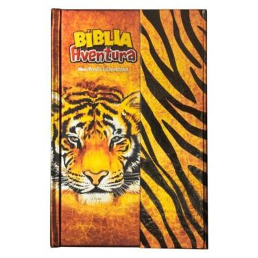 Imagem de Bíblia Aventura Para Crianças, Nvi, Capa Dura Com Fechamento Em Ímã, Tigre, Leitura Perfeita