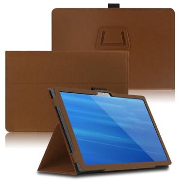Imagem de Keihok Capa para tablet Wacom MovinkPad Pro 14 de 14 polegadas com alça de mão e suporte para lápis, capa dobrável com suporte dobrável para Wacom MovinkPad Pro 14. (marrom)