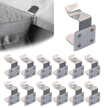 Imagem de Clipes de saia de mesa, pacote com 12 clipes de toalha de mesa resistentes com fecho de para mesas grossas de 2,5 a 3 cm para casamentos, festas, banquetes, eventos internos e externos (2,5 cm)