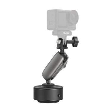 Imagem de TELESIN Suporte elétrico para carro com ventosa a vácuo para GoPro Max Hero 13/12/11/10/9, Insta360 X5/X4/X3, DJI Action 6 5 Pro/4/3, suporte de câmera de sucção para para-brisa de carro, painel