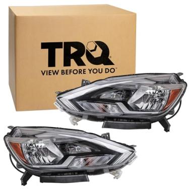 Imagem de TRQ Conjunto de faróis compatível com Nissan Sentra 16-19