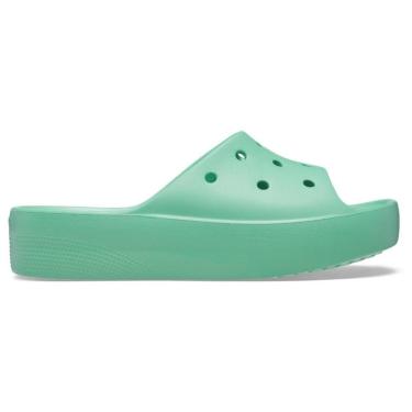Imagem de Chinelo Crocs Classic Plataform Slide Jade Stone Feminina-Feminino