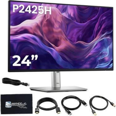 Imagem de Tela de monitor de computador Dell P2425H 61.0 cm 16:9 IPS com pacote de suporte - Full HD, 1920 x 1080 com 1 ano de garantia + cabo de alimentação + cabo DisplayPort + cabo HDMI + cabo USB 3.0 + pano