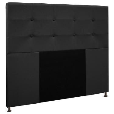 Imagem de Cabeceira Cama Box Casal Queen 160cm Safira Suede Preto
