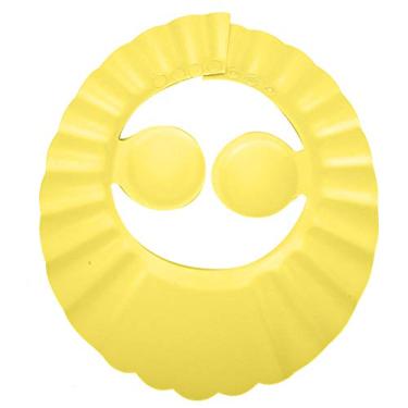 Imagem de CUOFYUNL Shampoo para banho de bebê Chapéu de banho de silicone para cabelo protetor solar chapéu de proteção de ouvido para crianças (Amarela)