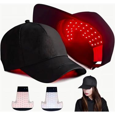 Imagem de Gorro para O Crescimento Do Cabelo, Cabelo Crescimento Laser Tratamento Cap, Cap de Cuidados com O Cabelo Vermelho E Azul