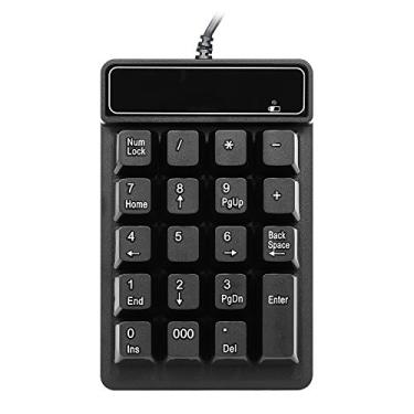 Imagem de Teclado Numérico com Fio USB Sensação Mecânica 19 Teclas à Prova d Água para Laptop Desktop PC Notebook