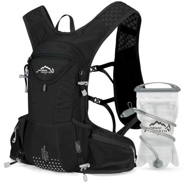 Imagem de IX INOXTO Mochila De Hidratação, Mochila Leve Para Água Com Bexiga De Hidratação De 2L, Mochila Para Homens E Mulheres, Colete De Hidratação Para Corrida, Trilha, Caminhada, Ciclismo, Corrida, Escala