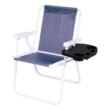 Imagem de Mesa Portátil Para Cadeira De Praia Com Porta Copos Celular - Mor