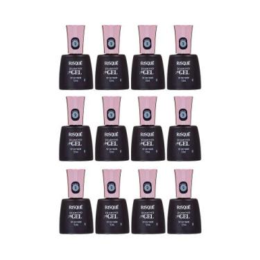Imagem de Kit Top Coat Fixador Risqué Diamond Gel 9,5ml - 12 UN