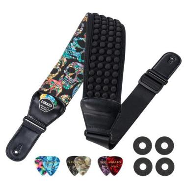 Imagem de Alça de baixo para guitarra LEKATO Baixo elétrico 45-55cm com fechadur
