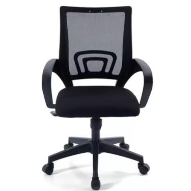 Imagem de Cadeira de Escritório Preta, Encosto Reclinável 90-120°, Altura Regulável 91-99cm, Espuma Alta Densidade, Malha Respirável, Base 5 Rodízios, Suporte até 136kg