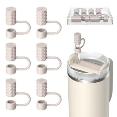 Imagem de VOGOGE 6 peças de tampas de palha, tampas de palha de 10 mm para copo Stanley 30/1,134 g, Starlight