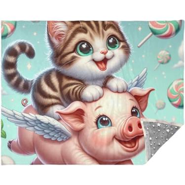 Imagem de TSENQUE Cobertor de sofá ao ar livre para homens e mulheres 177,8 cm x 139,7 cm cobertor de inverno