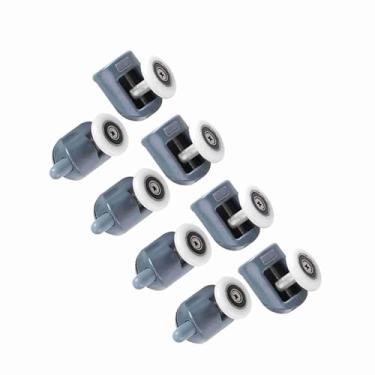 Imagem de Luqeeg 8 X Rodas de Polias de Rolos de Porta de Chuveiro Com Fundo Duplo para Deslizamento Suave na Maioria Dos Gabinetes de Chuveiro (roda única)