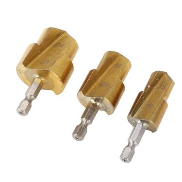 Imagem de Generic Reamer de Encaixe de Tubulação de Aço de Alto Carbono, 3 Peças, Forte Compatibilidade, Haste Hexagonal, Reamer de Tubo para Tubos de Pvc Ppr