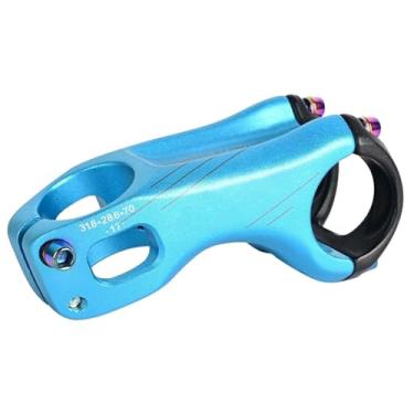 Imagem de Mesa de alumínio para bicicleta de estrada e mountain bike, 17 graus, 70/90 mm, 31,8 x 28,6 mm, para XC, MTB e AM, disponível em 4 cores.(Blue 70MM)