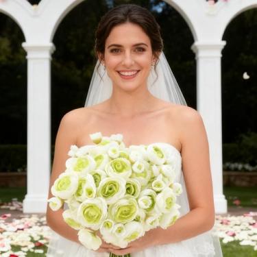 Imagem de Embewhis 24 hastes de flores artificiais de ranúnculo - buquê de ranúnculo de seda sintética 96 flores para decorações de casamento, decoração de casa, arranjos de férias e centros de mesa grandes