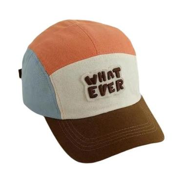 Imagem de Boné De Algodão Para Crianças Com Bordado De Letras E Proteção Solar, 