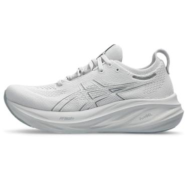 Imagem de ASICS Tênis de corrida feminino Gel-Nimbus 26, Concreto/prata pura, 12.5