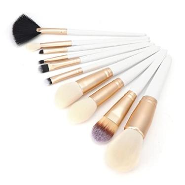 Imagem de Dioche Conjunto de Pincéis de Sombra para Olhos de Base Profissional 10pcs Pincéis de Maquiagem Cosmética Premium Com Forte Poder de Agarramento de pó para Uso Pessoal Doméstico e