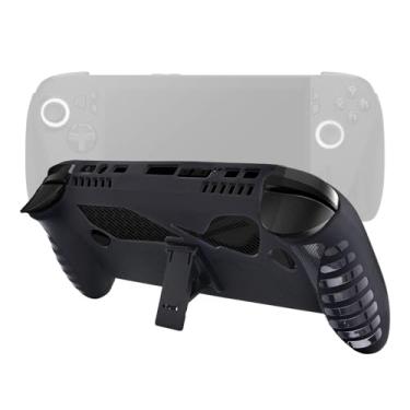 Imagem de Capa de Silicone para ASUS ROG Xbox Ally X, Capa Protetora Celular Antirriscos Antiderrapante Acessórios para Jogos Compatível com ASUS ROG Xbox Ally X 2025 com Suporte (Preta)