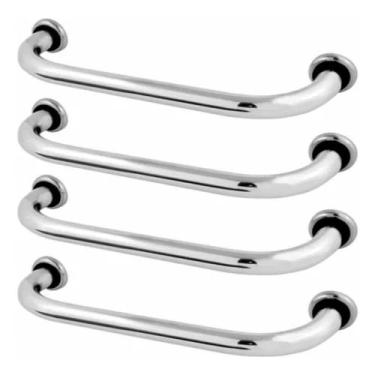 Imagem de Kit 4 Barra Alça De Apoio 80cm Idoso Deficiente Acessibilidade Para Ba