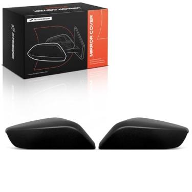 Imagem de A-Premium 2 peças de tampas de espelho retrovisor do lado do motorista e do passageiro - compatível com Chevrolet Malibu 2016-2025 - preto texturizado