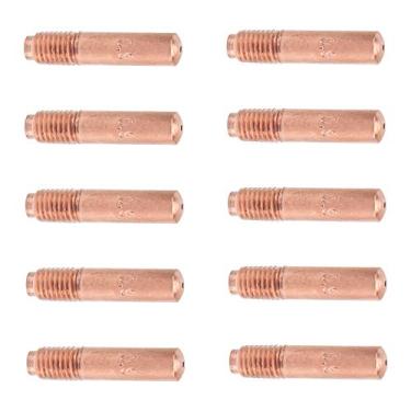 Imagem de Cosiki Bicos de Cobre Condutores 0.9mm 10 Peças, Pontas de Contato de Soldagem, Substituição para Trabalhos de Soldagem Mig, Soldadores e Entusiastas de Diy