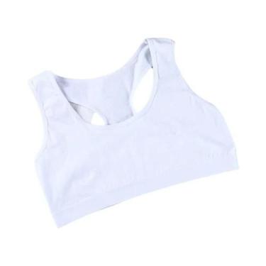 Imagem de Sutiã Esportivo De Algodão Em Cor Sólida, Estilo Colete, Sem Aro, Roup