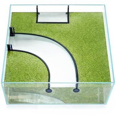 Imagem de Yiyiring 3 peças de barreira flutuante para plantas de aquário, 2 curvas (arco de 60 cm) + 1 retangular (21,4 x 8,4 cm), 10 cm de altura, mantém flutuadores longe do filtro, aquecedor, serve na