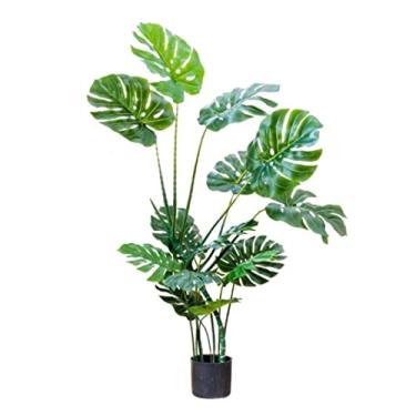 Imagem de SLGGPJBU Plantas falsas planta artificial árvore monstera artificial planta simulação vaso árvore falsa bonsai interior exterior sala de estar hotel quarto decoração plantas artificiais interior