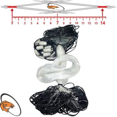 Imagem de Rede de Pesca Malha 14 Fio 0,40 2,24 Altura Comp. 100 Metros Boia Isop