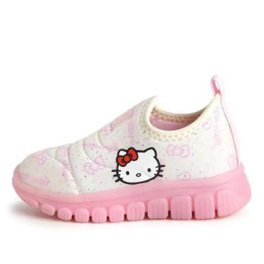 Imagem de Tenis Novope Hello Kitty Slip On Com Led - Novopé, 27, Rosa, Off white