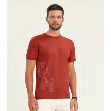 Imagem de Camiseta Masculina Manga Curta Meia Malha Diametro Laranja, P, Laranja