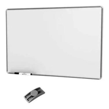Imagem de 2X Lousa Quadro Branco Alumínio 40X30 + Apagador +4 Canetas