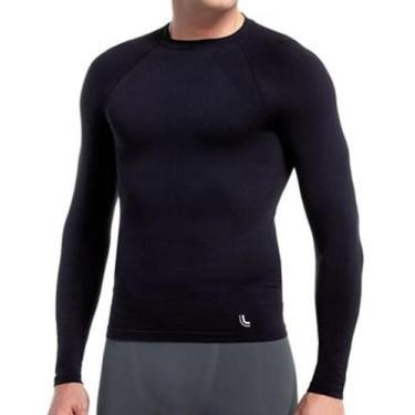 Imagem de Camiseta Termica Manga Longa Segunda Pele Sem Costura Lupo, GG, Preto