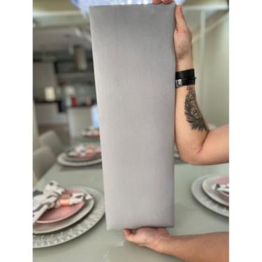 Imagem de Cabeceira Alta Modular Estofada 120x20cm até o Chão para Cama Box Solteiro Casal Queen King | Vários Tamanhos e Cores(Cinza,CASAL7 PLACAS)
