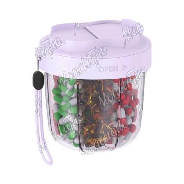 Imagem de Organizador De Pílulas Grande Com 7 Compartimentos, Container De Viage