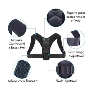 Imagem de Colete Corretor Postural Sml Suporte Ajustável - Unissex