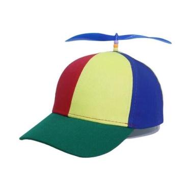 Imagem de Boné Snapback Com Hélice De Helicóptero E Libélula Arco-Íris, Boné Div