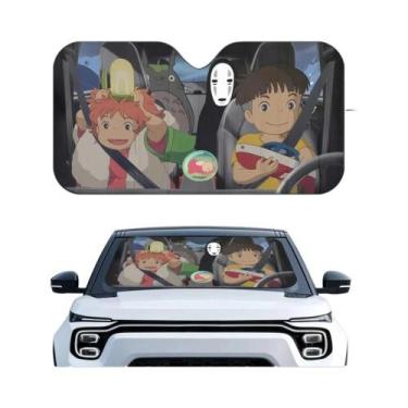 Imagem de Protetor Solar Para Carro T-TotoroES Sem Rosto, Dobrável, Isolamento E
