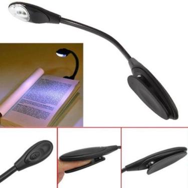 Imagem de Mini Lanterna Led Para Livro Luminária Leitura Ajustável Sem Fio - lan