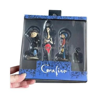 Imagem de Conjunto De Figuras De Anime Coraline 3 Peças, Bonecos Articulados Do 
